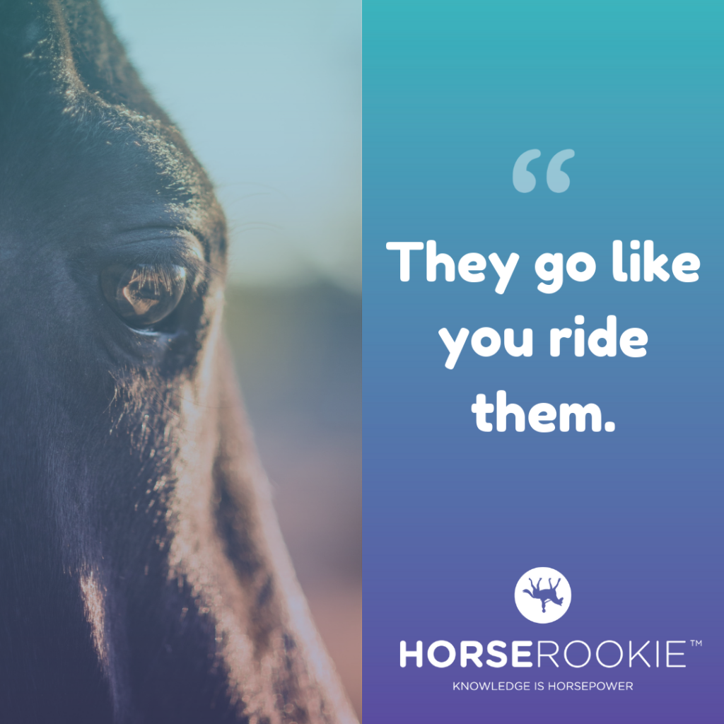 Quote About Horses Going Like You Ride Them
