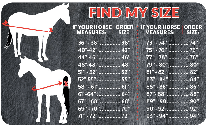 Horse Blanket Sizes Chart