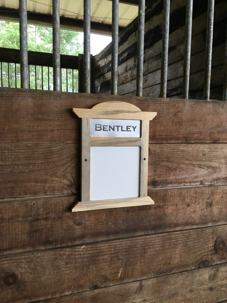 personalized stall plate