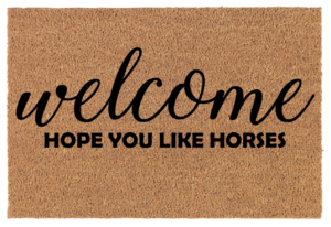 horse welcome mat