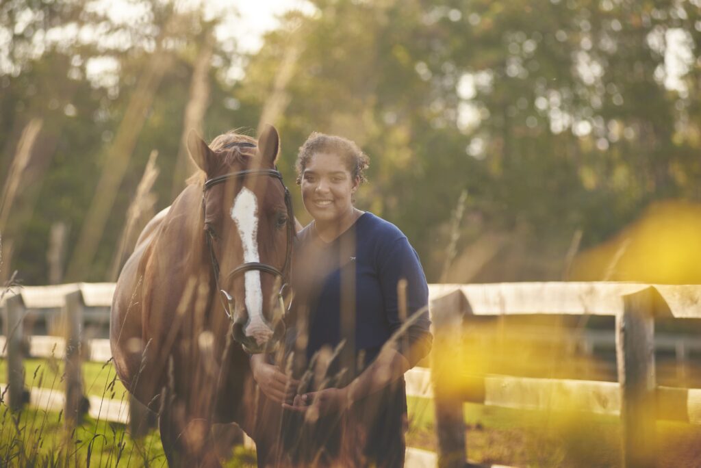 Horse and owner