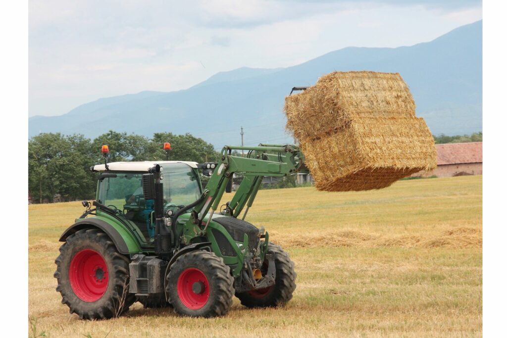 Large hay bales