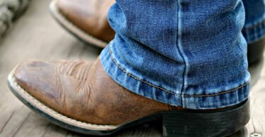 square toe cowboy boots with jeans