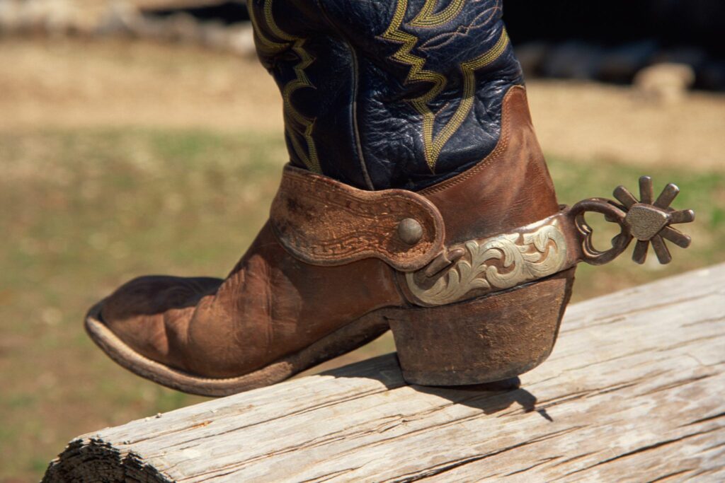 western cowboy boots with spur