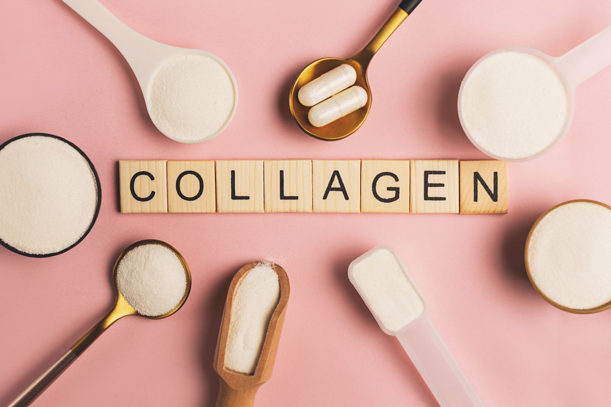 collagen sources with pink background