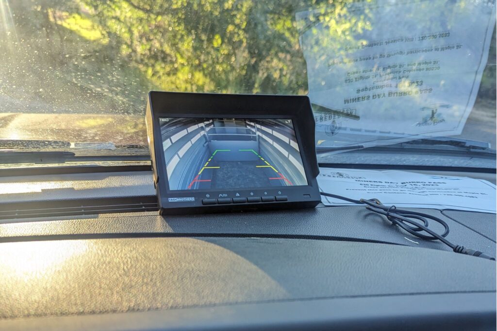monitor on truck dashboard