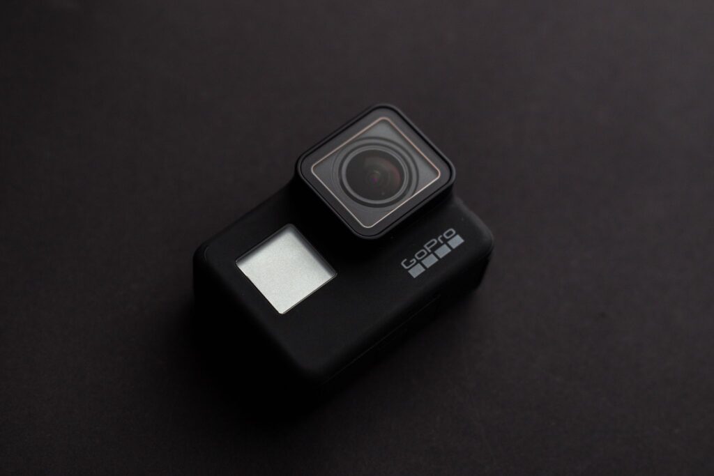 gopro with black backdrop