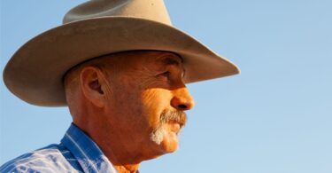 man wearing cowboy hat