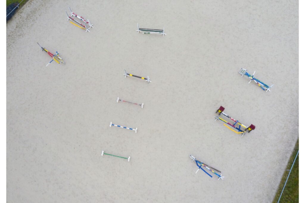 birds eye view of jump course