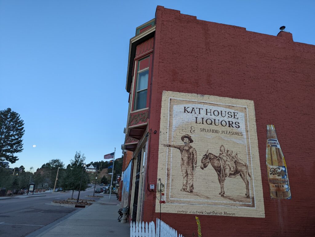 mural on building in Victor, CO