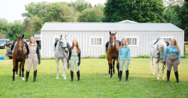 four women and their horses