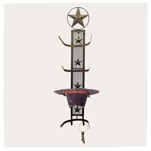 Metal Star 4 Cowboy Hat Rack